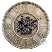 62cm Abington Brass Moving Gear Wall Clock By COUNTRYFIELD image