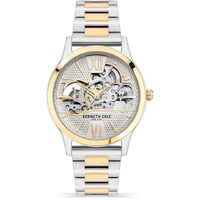 36mm Gold & Silver Automatic Womens Watch With Skeleton Dial By KENNETH COLE