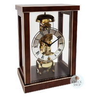 26cm Walnut Mechanical Table Clock With Bell Strike By HERMLE image