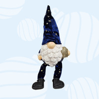 Stanley Starwort | 25cm Gnome Shelf Sitter in Royal Blue | Holding Star
