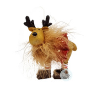 8cm Festive Reindeer Decoration image