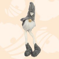 Desmond Dewlap | 17cm Gnome Shelf Sitter With White Legs | Grey