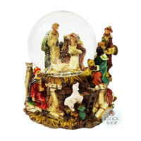 15.5cm Musical Snow Globe With Nativity Scene (Silent Night) image