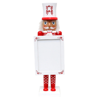 38cm Red & White Nutcracker With Photo Frame image