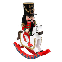 30cm Soldier On Rocking Horse Nutcracker image