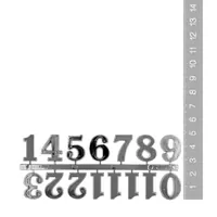 20mm Silver Arabic Numerals