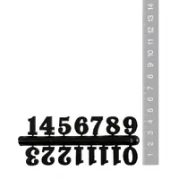 16mm Black Arabic Numerals
