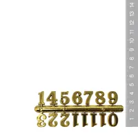 16mm Gold Arabic Numerals