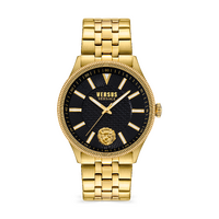 Colonne Gold Watch With Black Dial By VERSACE image