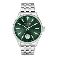 Colonne Silver Watch With Green Dial By VERSACE image
