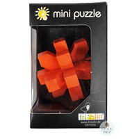 Wooden 3D Puzzle- Orange Crystal