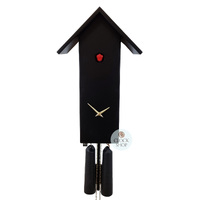 Black Bird House 8 Day Mechanical Modern Cuckoo Clock 41cm By ROMBA image