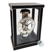 26cm Black Mechanical Table Clock With Bell Strike By HERMLE image