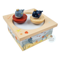 Whales In The Ocean Music Box With Spinning Figurines (Twinkle Twinkle Little Star) image