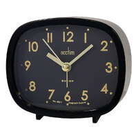 9cm Hilda Black Analogue Alarm Clock By ACCTIM (No Box) image