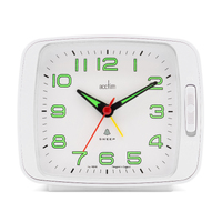10cm Ada White Analogue Alarm Clock By ACCTIM image
