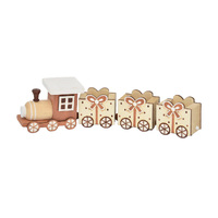 19cm Wooden Train Christmas Decoration image