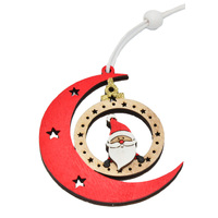 8cm Santa & Moon Hanging Decoration image