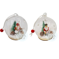 7cm Nutcracker In Glass Bauble Hanging Decoration- Assorted Designs image