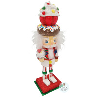 25cm Christmas Nutcracker With Cupcake Hat image