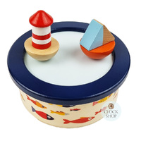Nautical Music Box with Spinning Figurines (German Lullaby) image