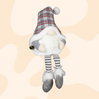 Elwood Emberwick | 60cm LED Tartan Gnome | Grey