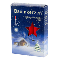 Box Of 12 Red Candles (15mm Diameter) image