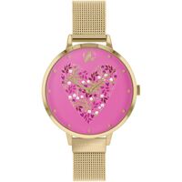 Gold Ditsy Collection Love Heart Dial By SARA MILLER image
