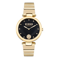 Los Feliz Gold Bracelet Band Watch with Black Dial By VERSACE image
