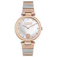 Los Feliz Rose Gold and Silver Bracelet Band Watch with Silver Dial By VERSACE image