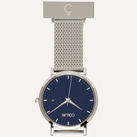 Silver Nightingale Nurses Watch with Navy Blue Dial By Coluri image