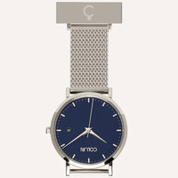 Silver Nightingale Nurses Watch with Navy Blue Dial By Coluri image