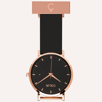 Rose Gold Nightingale Nurses Watch with Jet Black Dial By Coluri image