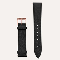 Rose Gold Leather Jet Black Band By Coluri image