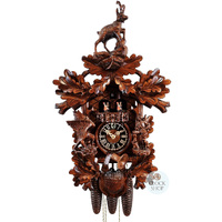 Alpine Goat 8 Day Mechanical Carved Cuckoo Clock 61cm By HÖNES image