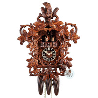 Ivy Leaf Vine 8 Day Mechanical Cuckoo Clock 49cm By HÖNES
