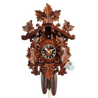 Maple Leaves 8 Day Mechanical Carved Cuckoo Clock 41cm By HÖNES image