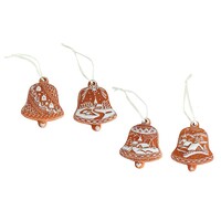 10cm Gingerbread Bell Hanging Decoration - Assorted Designs  image