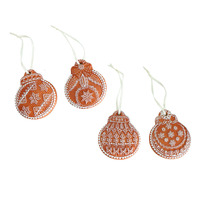 10cm Gingerbread Round Bauble Hanging Decoration - Assorted Designs image
