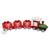 19cm Wooden  Red Train Christmas Decoration image