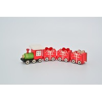 19cm Wooden  Red Train Christmas Decoration image