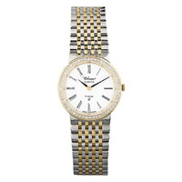 27mm Ladies Two Tone Swiss Quartz Watch With Diamond Bezel By CLASSIQUE image