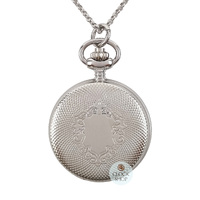 30mm Rhodium Womens Pendant Watch With Crest By CLASSIQUE (Roman) image