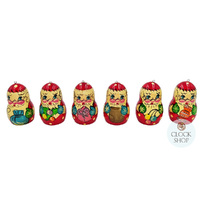 Russian Dolls Hanging Decoration- Santa 4.5cm (Set of 6) image