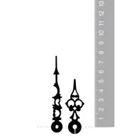 Black Serpentine Euroshaft Quartz Hands (76mm & 52mm)