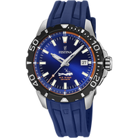 Divers Watch Blue  Dial with Blue Rubber Strap - FESTINA image