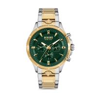 Chrono Lion 45mm Two Tone SS IPYG Green Dial By VERSACE image