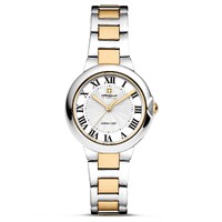 33mm Ascona Silver & Gold Womens Swiss Quartz Watch With Silver Dial By HANOWA image