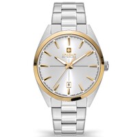 40mm Misox Silver & Gold Mens Swiss Quartz Watch With Silver Dial By HANOWA image