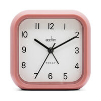 10cm Carter Pink Analogue Alarm Clock By ACCTIM image